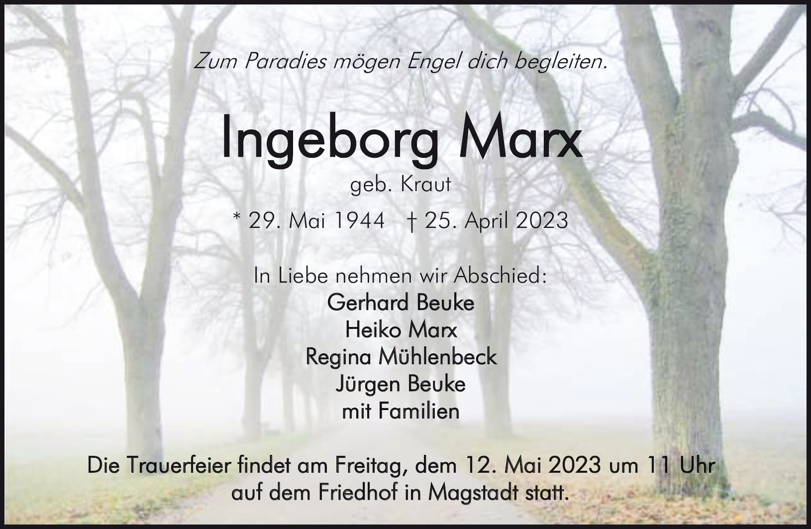 Ingeborg Marx - Gemeinsam Gedenken