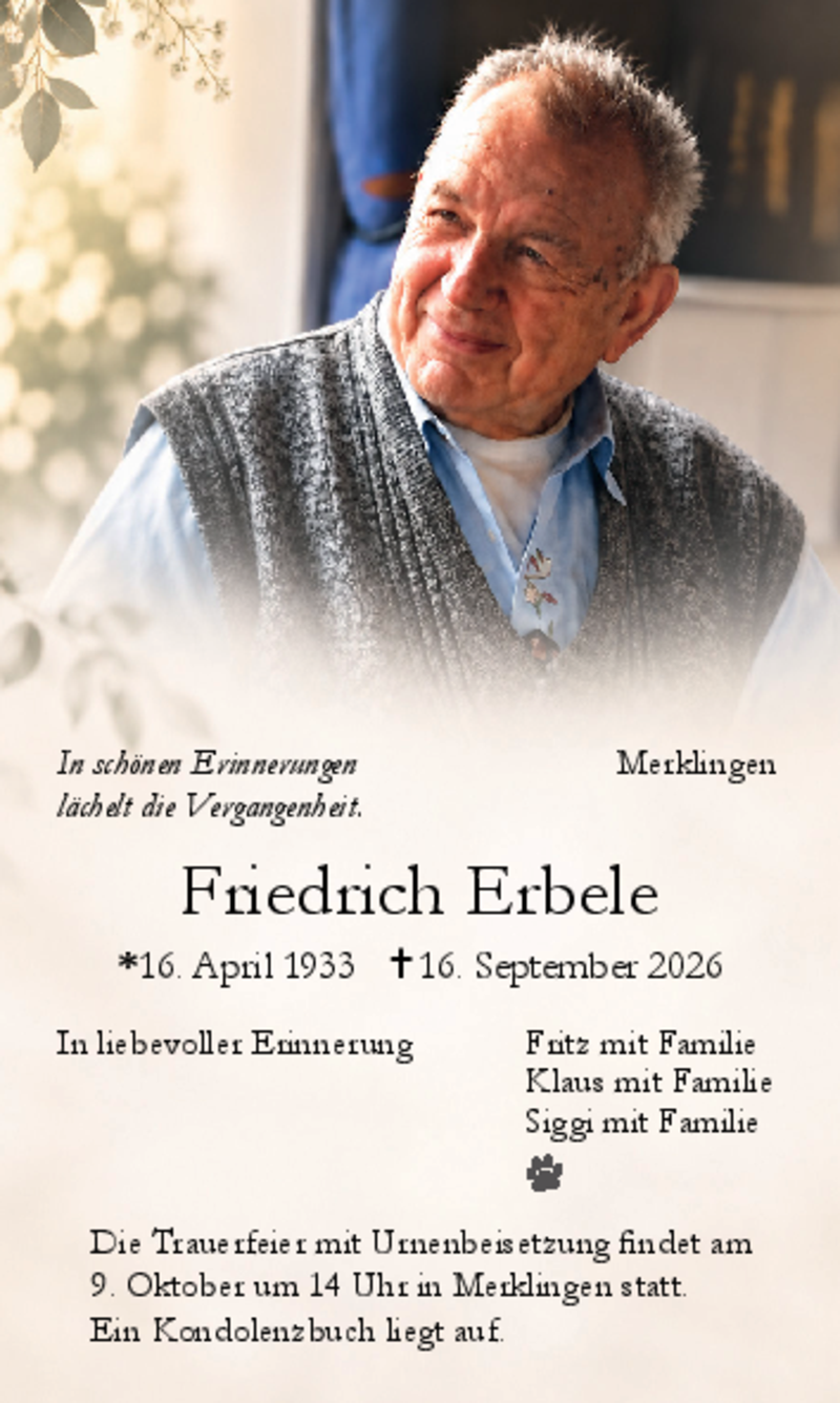 Traueranzeige