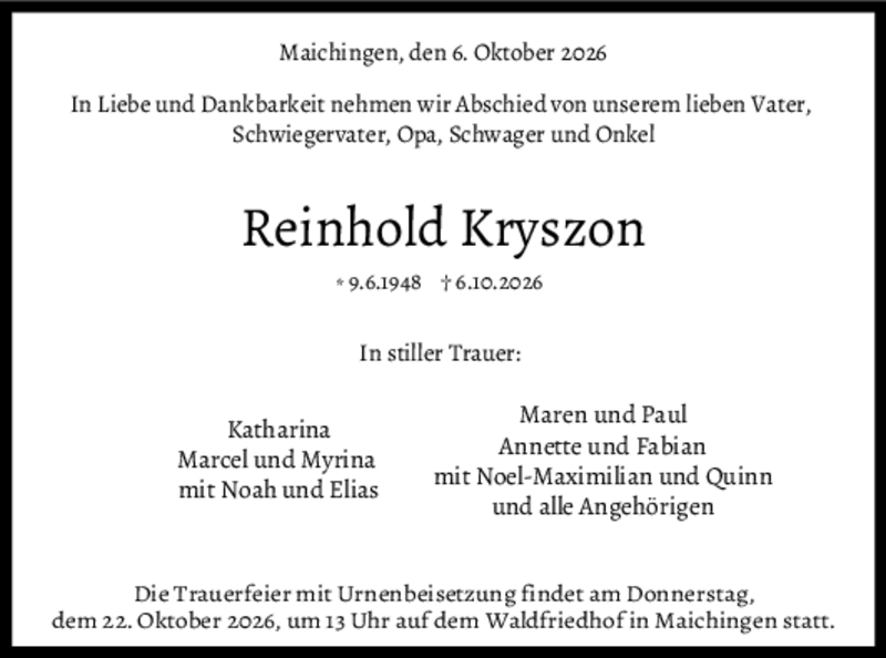 Traueranzeige