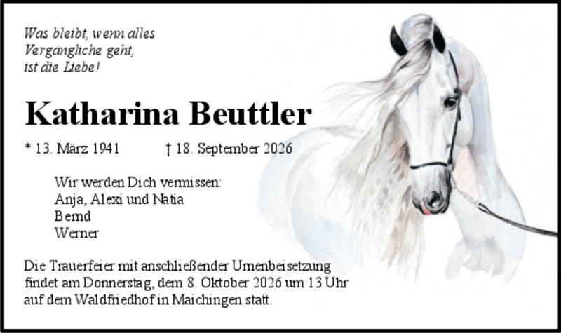 Traueranzeige