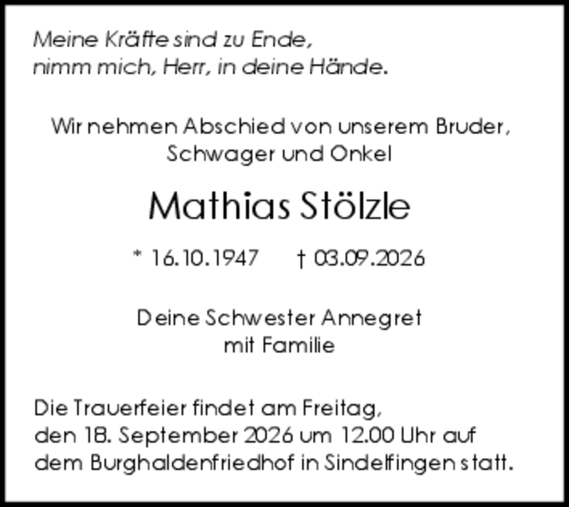 Traueranzeige