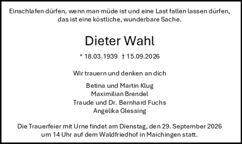 Traueranzeige
