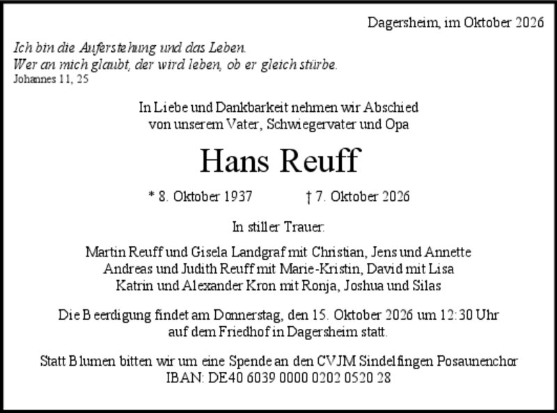 Traueranzeige