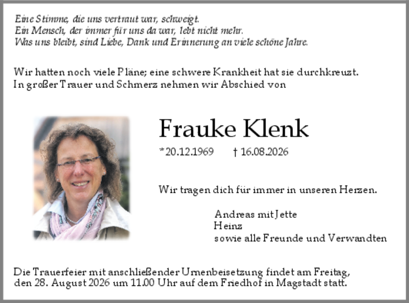 Traueranzeige