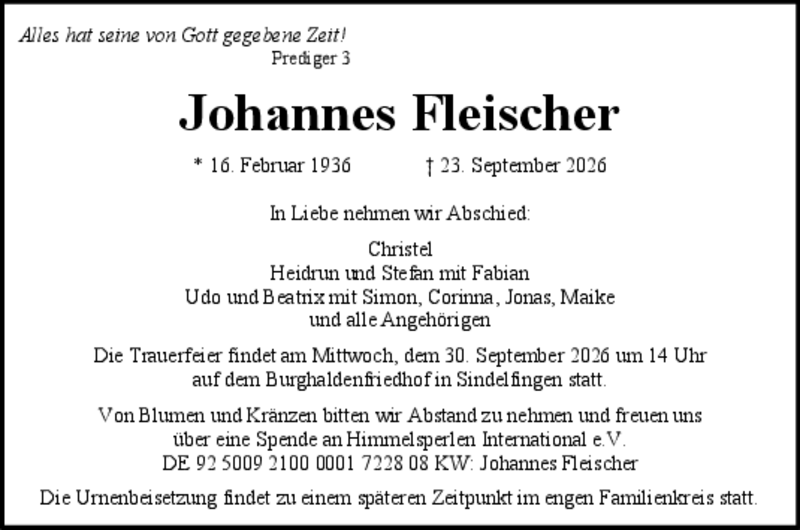 Traueranzeige