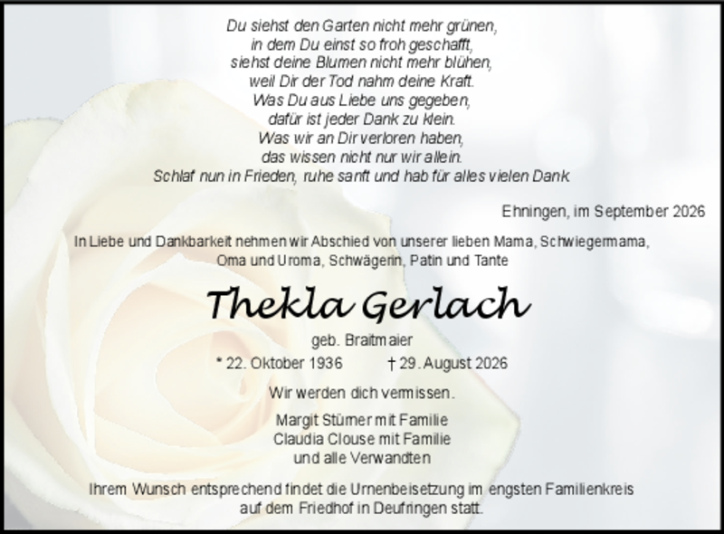 Traueranzeige