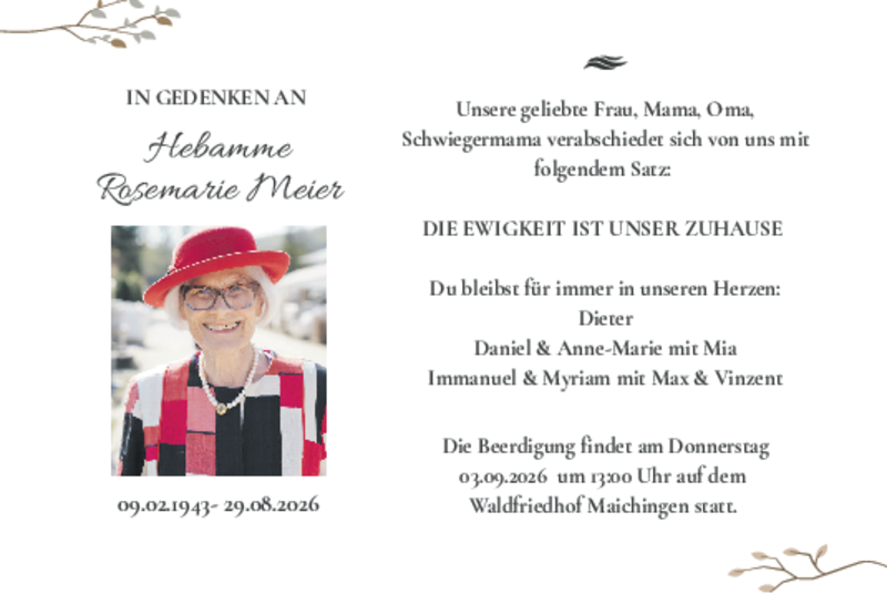 Traueranzeige