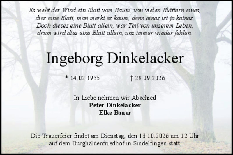 Traueranzeige